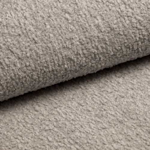 Sofa rozkładana Olio z pojemnikiem, beżowa, boucle, obłe kształty