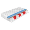Materac kieszeniowy 7-stref Vela 24, 180x200 cm z pokrowcem, H4/H3, mata kokosowa, pianka moletowana Blue