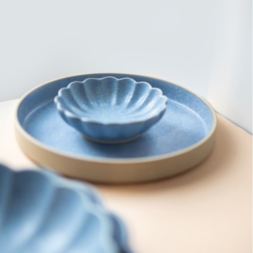Miska porcelanowa Woda, 13 cm, niebieska