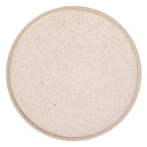 Talerz porcelanowy, płaski Less, 16 cm, beżowy