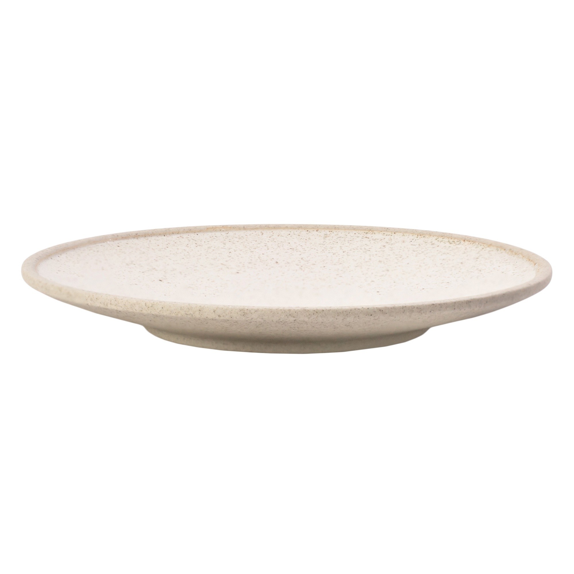 Talerz porcelanowy, płaski Less, 16 cm, beżowy