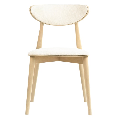 Krzesło drewniane do jadalni Diuna lll, jasnobeżowe/dąb sonoma
