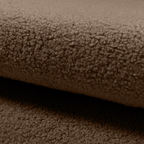 Sofa z funkcją spania i pojemnikiem Mido P brązowa, boucle