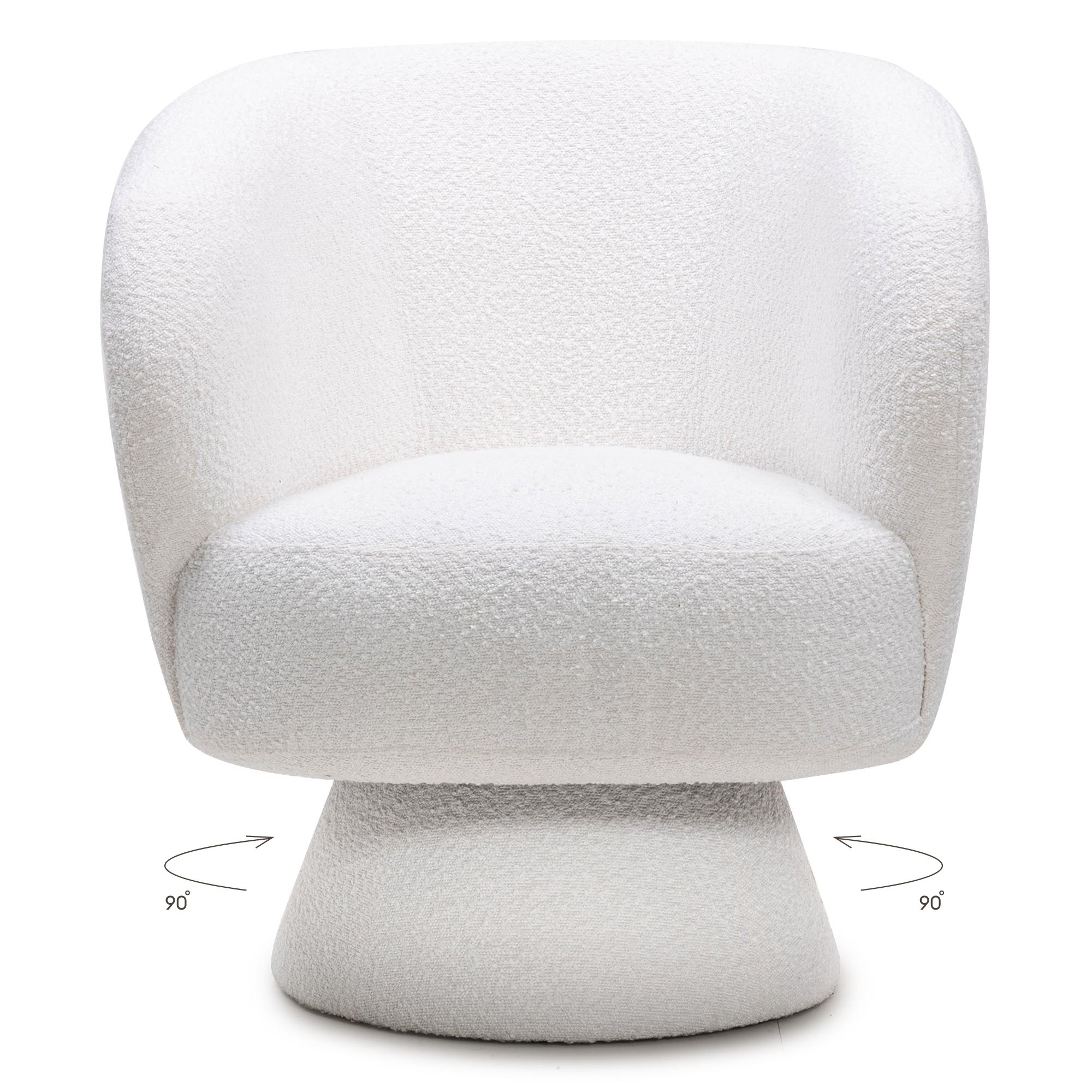 Fotel obrotowy Dream biały, boucle