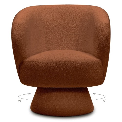 Fotel obrotowy Dream miedziany, boucle