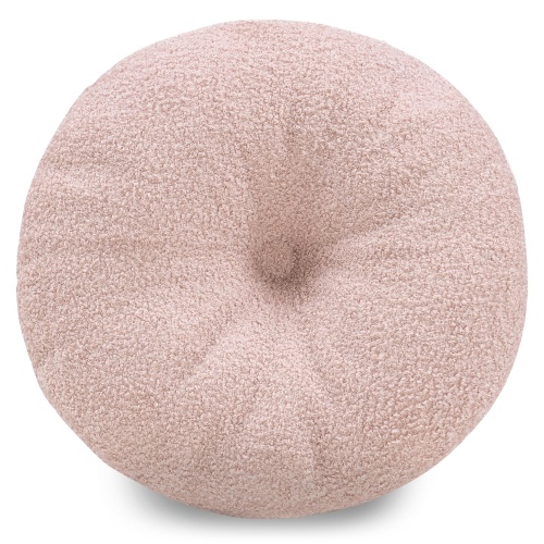 Poduszka okrągła Circle, różowa boucle