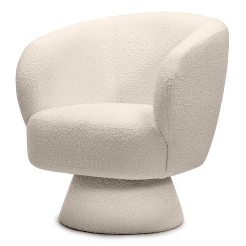 Fotel obrotowy Dream jasnobeżowy, boucle