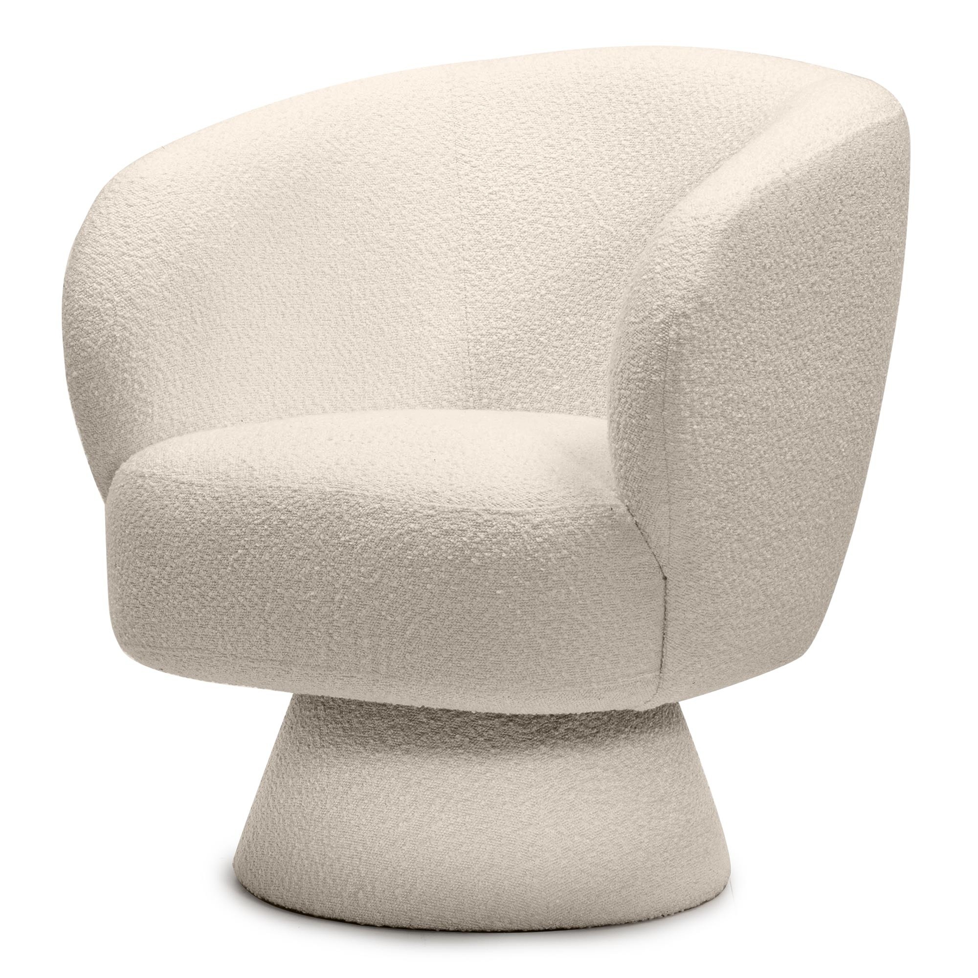 Fotel obrotowy Dream jasnobeżowy, boucle