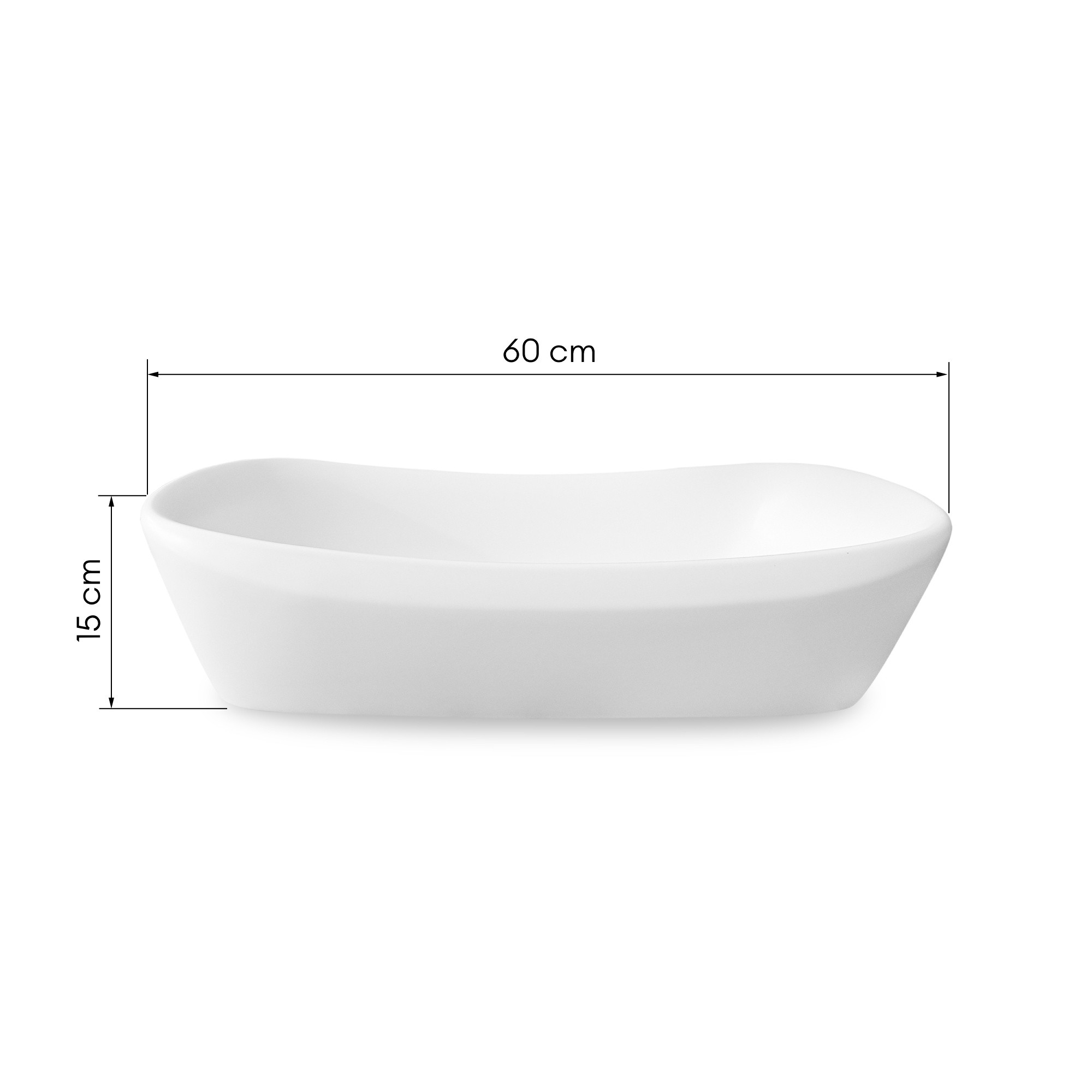Umywalka nablatowa Jovian 60 cm, biała