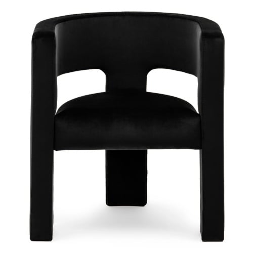 Fotel tapicerowany Alpah czarny, welurowy