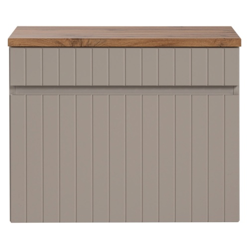 Zestaw szafka pod umywalkę i blat Liberty Cashmere 60 cm, lamele, beżowa/dąb coast evoke