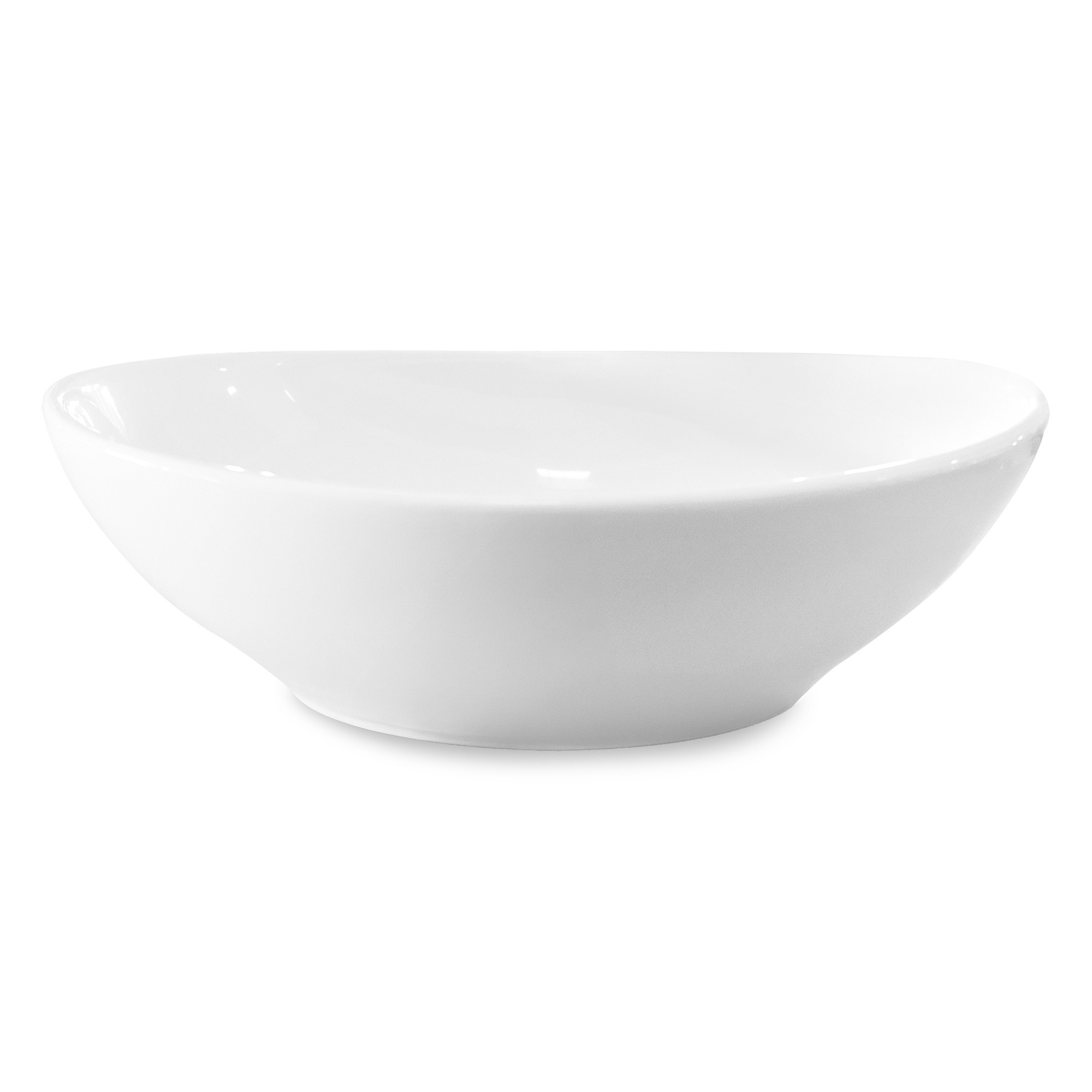 Umywalka nablatowa, misa Soluxara owalna 40,5 cm, biała