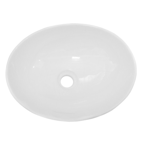 Umywalka nablatowa, misa Soluxara owalna 40,5 cm, biała