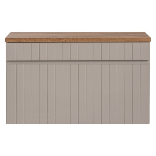 Zestaw szafka pod umywalkę i blat Liberty Cashmere 80 cm, lamele, beżowa/dąb coast evoke