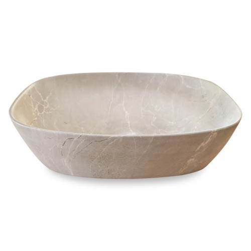 Umywalka nablatowa Zephy 50,5 cm, beżowy kamień
