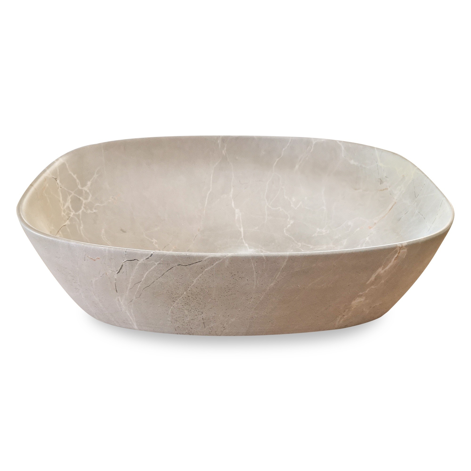Umywalka nablatowa Zephy 50,5 cm, beżowy kamień