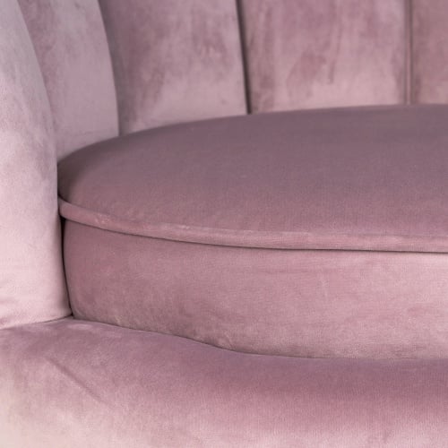 Fotel muszelka do salonu Muse II różowy