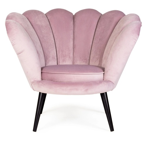 Fotel muszelka do salonu Muse II różowy