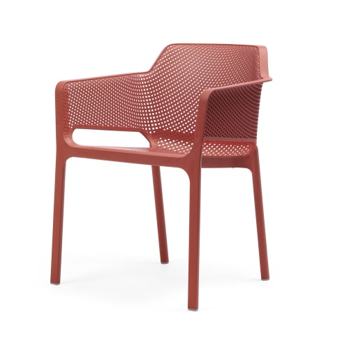 Krzesło ogrodowe Nardi Net czerwone, corallo