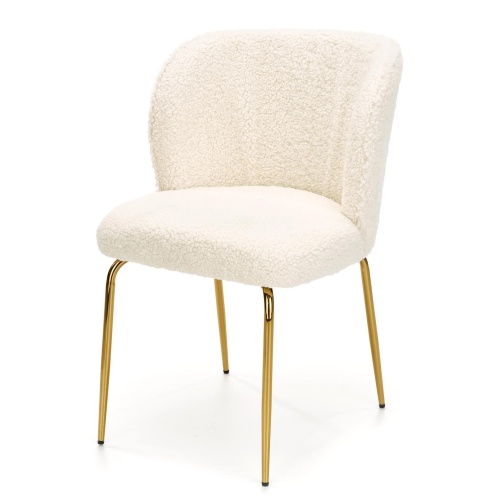 Krzesło tapicerowane K474 jasnobeżowe boucle