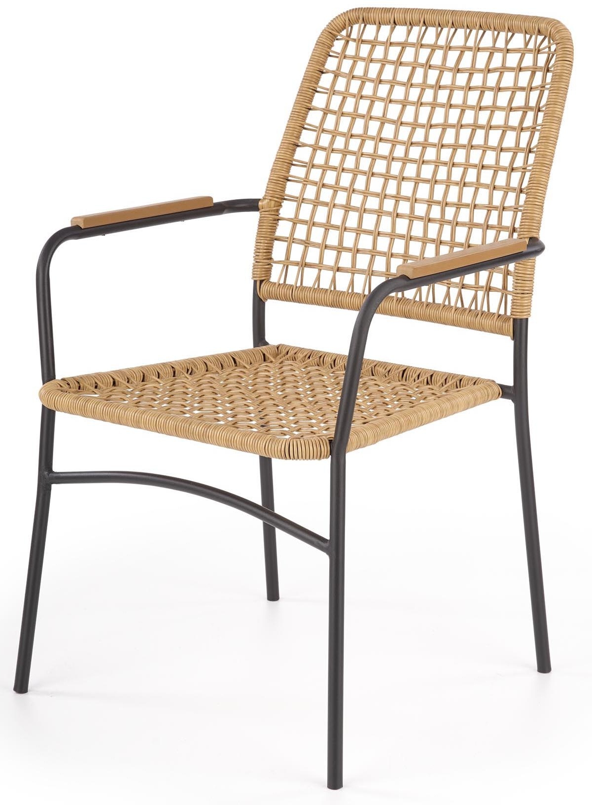 Krzesło z podłokietnikami K457 rattan syntetyczny boho