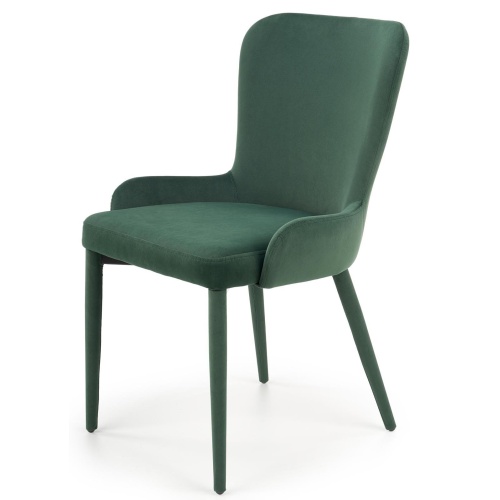 Krzesło do jadalni K425 zielone welur