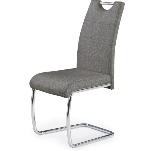 Krzesło na płozach K349 popielate/chrom nowoczesne