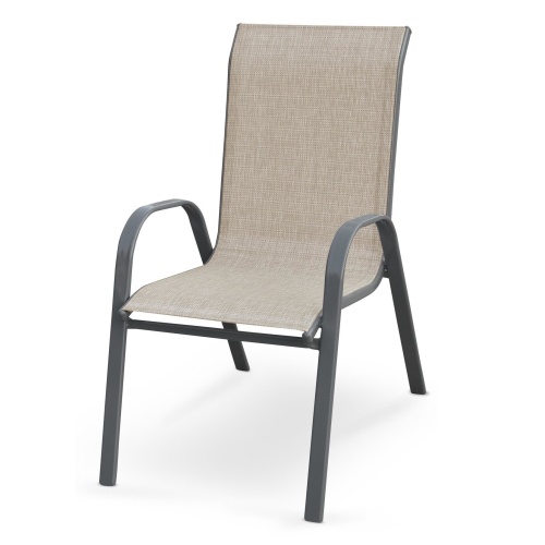 Krzesło do ogrodu Mosler 95 cm szare nowoczesne