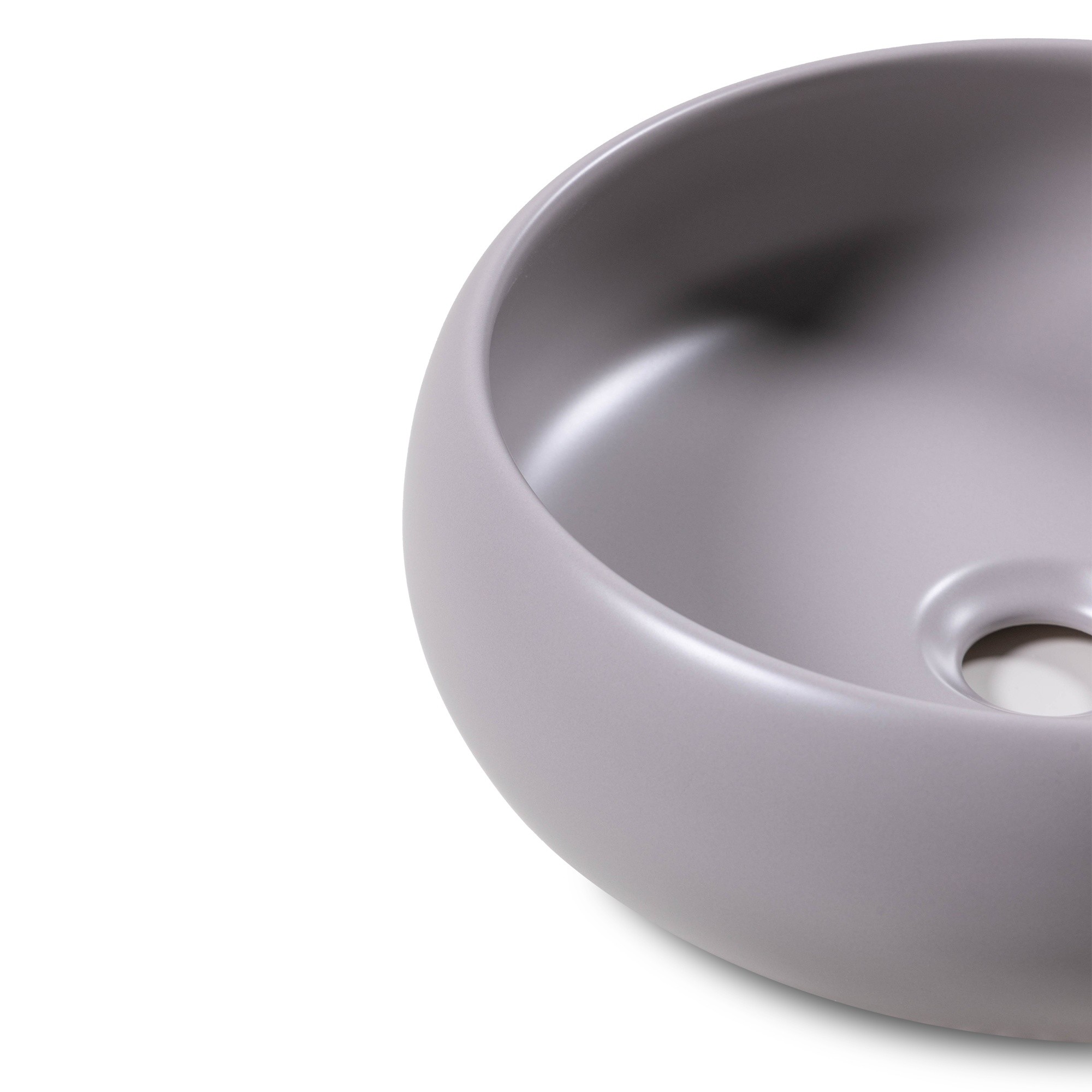 Umywalka nablatowa Taupi 36 cm brązowoszara, taupe