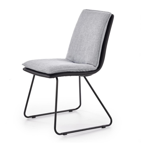 Krzesło tapicerowane K326 szare/czarne ekoskóra