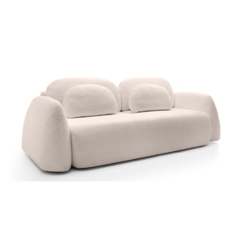 Sofa rozkładana Monsoon z pojemnikiem, beżowa, boucle