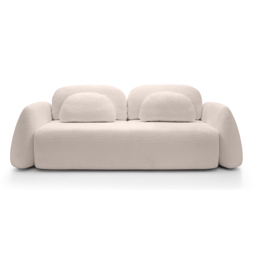 Sofa rozkładana Monsoon z pojemnikiem, beżowa, boucle