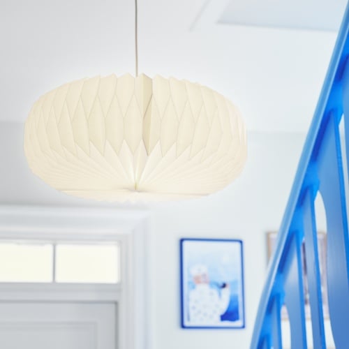 Abażur plisowany do lampy wiszącej Belloy 45 cm, biały