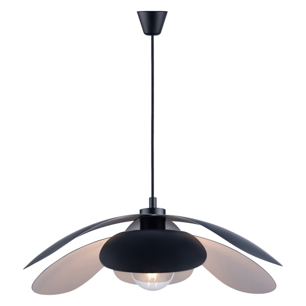 Lampa wisząca Maple metalowa, czarna