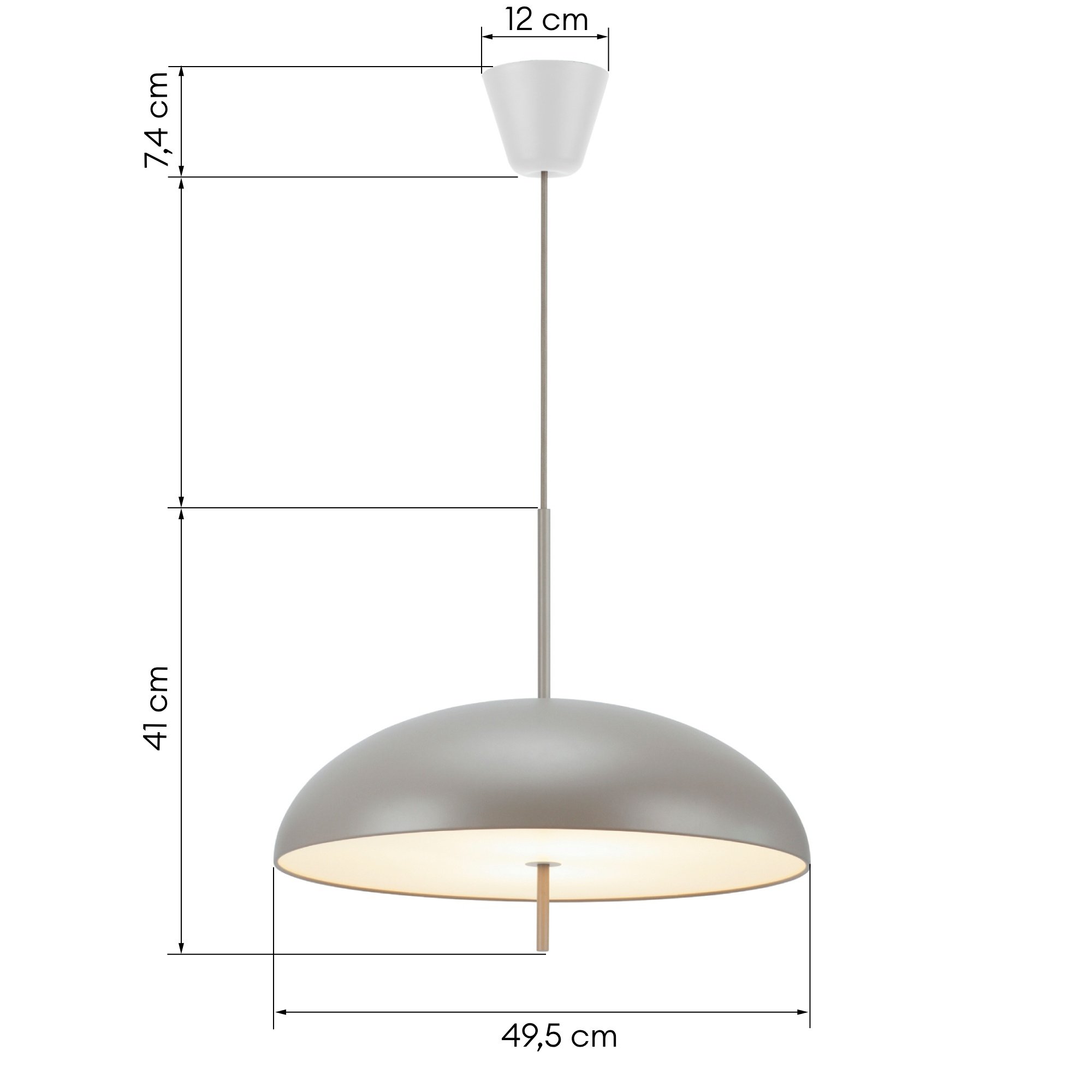 Lampa wisząca Versale metalowa, brązowa