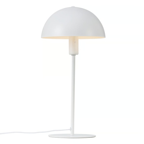 Lampa stołowa grzybek Ellen metalowa, biała
