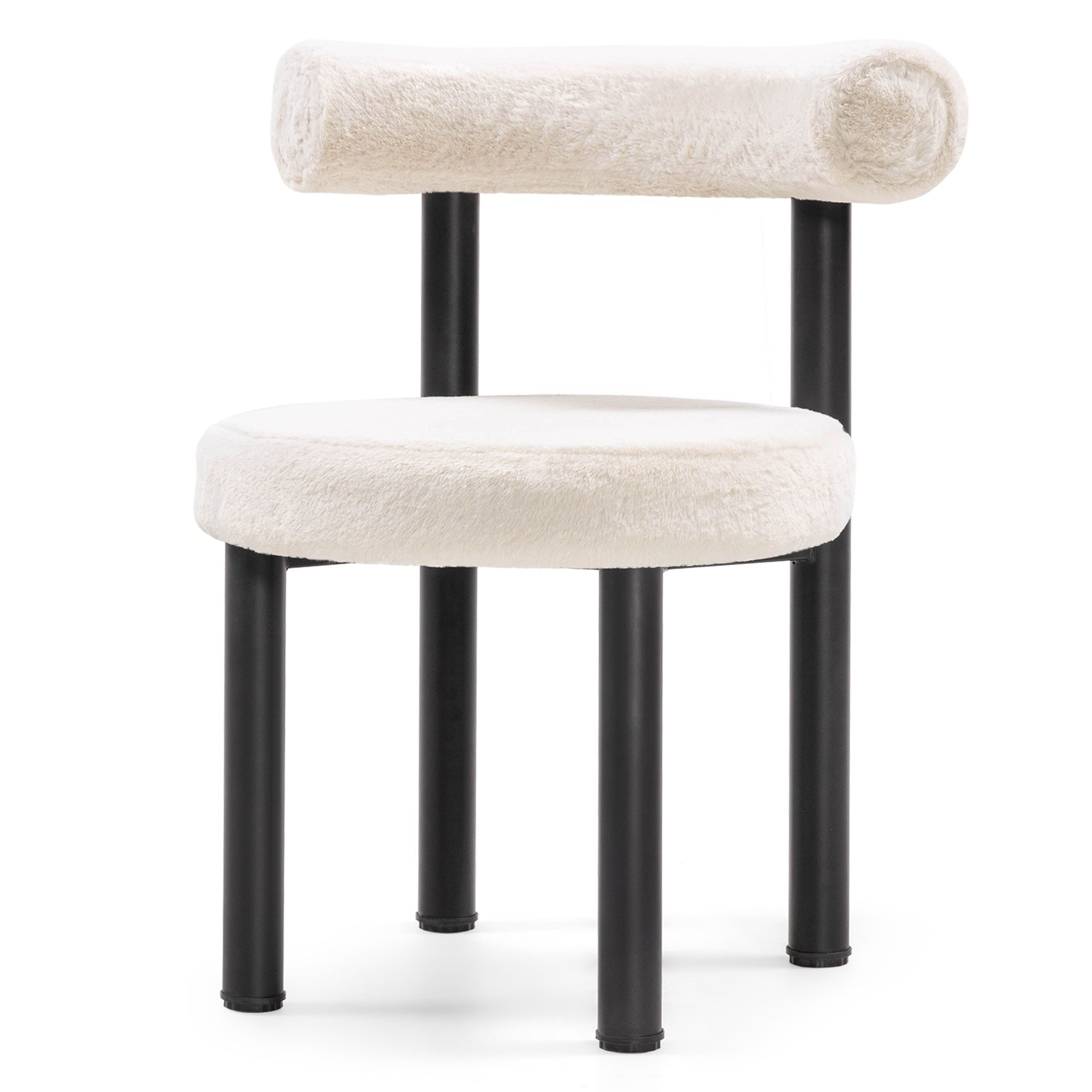 Krzesło do jadalni Pedro, ecru/czarne nogi