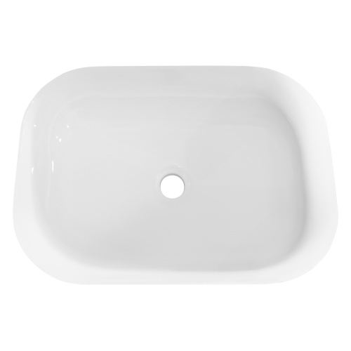 Umywalka nablatowa Orbi 50,4 cm, biała