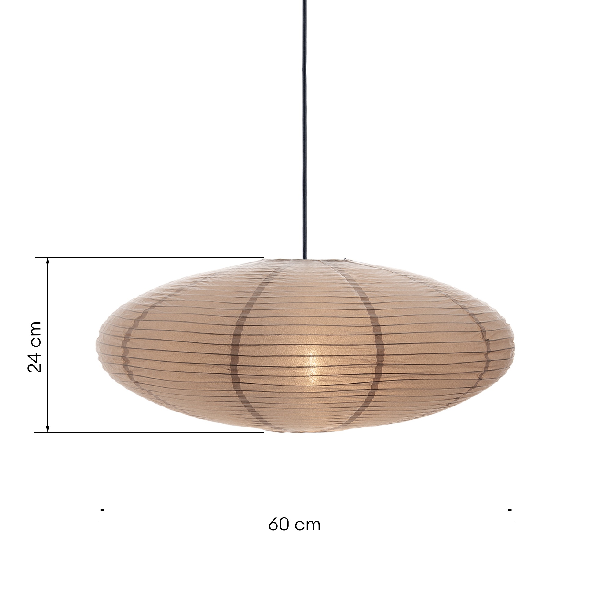 Abażur do lampy wiszącej Villo 60 cm, beżowy