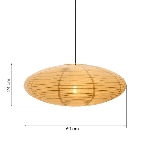 Abażur do lampy wiszącej Villo 60 cm, żółty