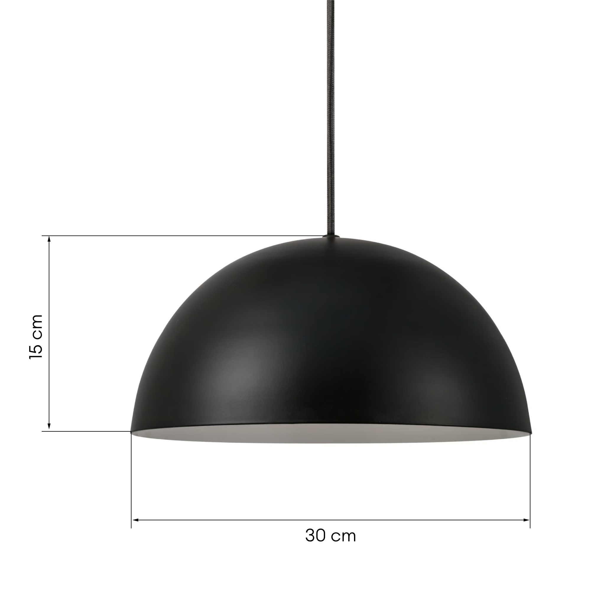 Lampa wisząca Ellen metalowa, czarna