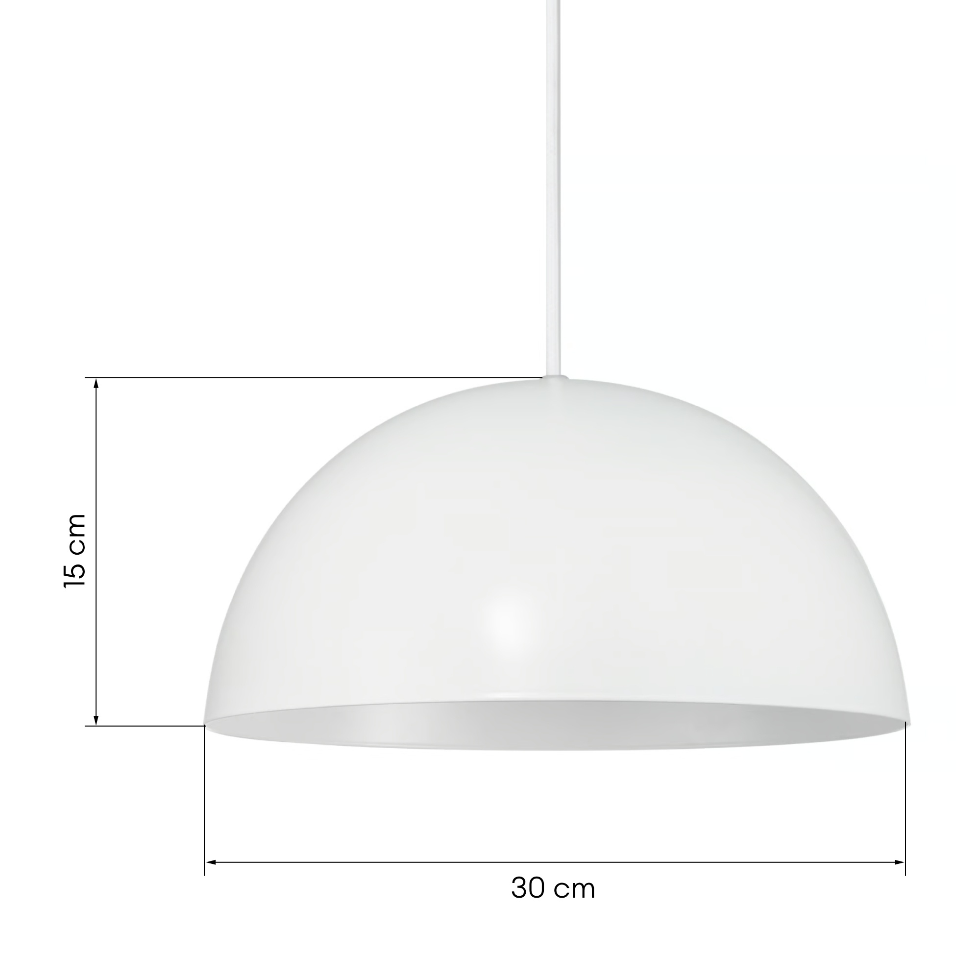 Lampa wisząca Ellen metalowa, biała