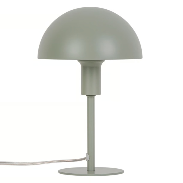 Lampa stołowa grzybek Ellen Mini metalowa, Dusty Green zielona