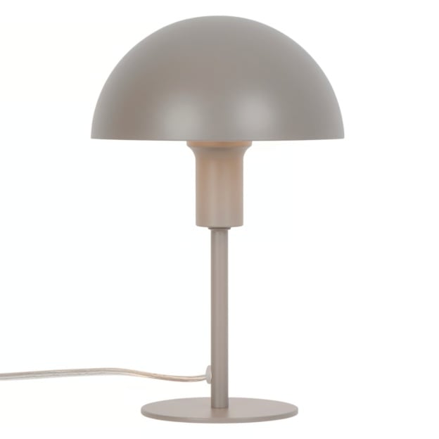 Lampa stołowa grzybek Ellen Mini metalowa, jasnobrązowa