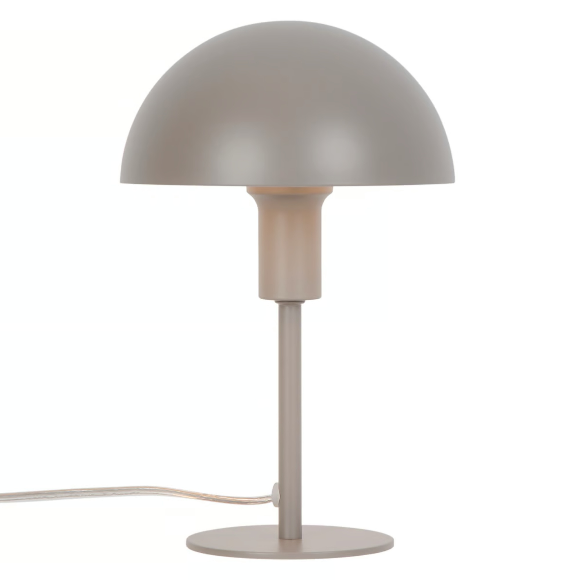 Lampa stołowa grzybek Ellen Mini metalowa, jasnobrązowa