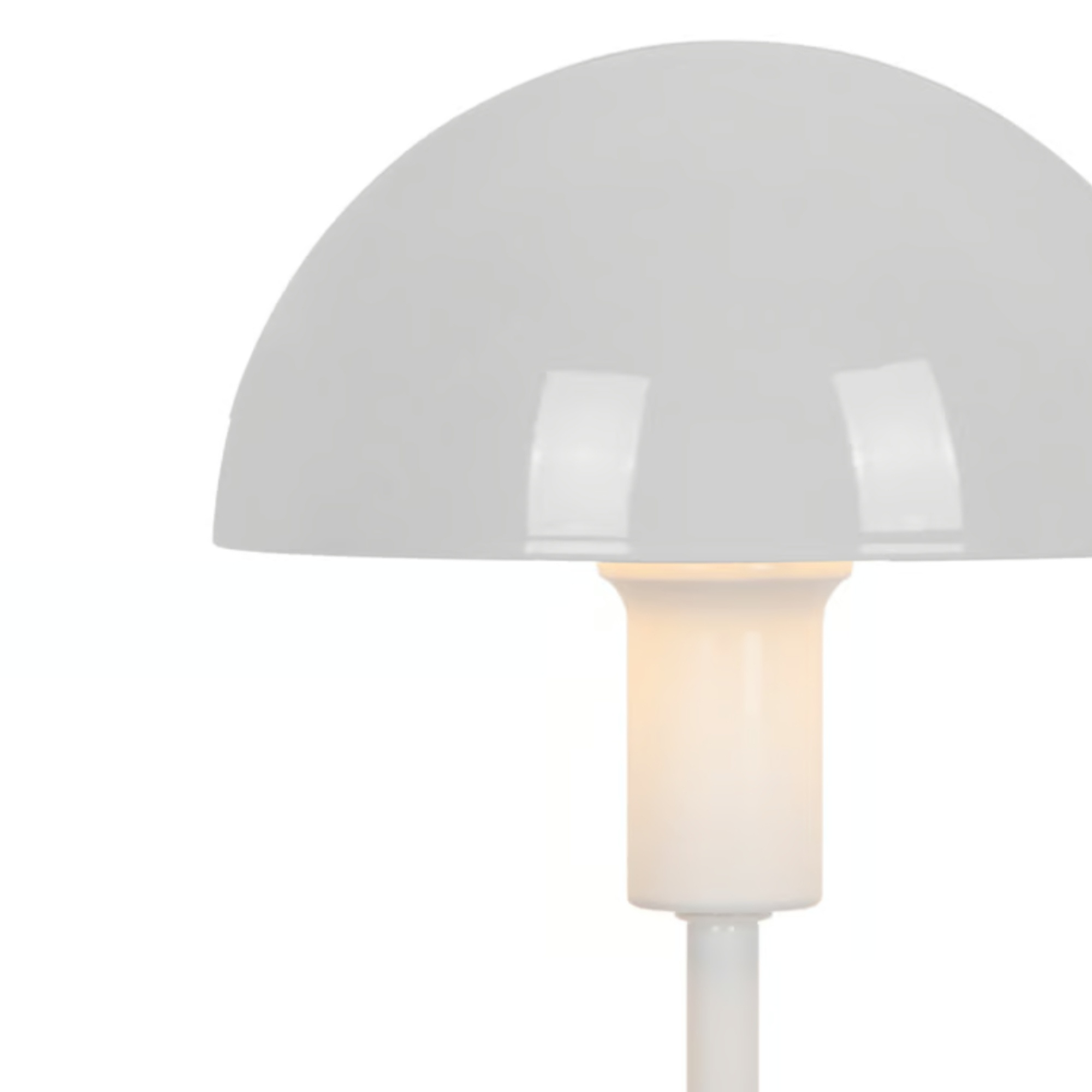 Lampa stołowa grzybek Ellen Mini metalowa, biała