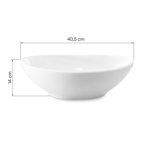Umywalka nablatowa Soluxara 40,5 cm, biała