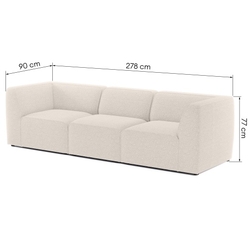 Sofa modułowa Hugg, trzyosobowa
