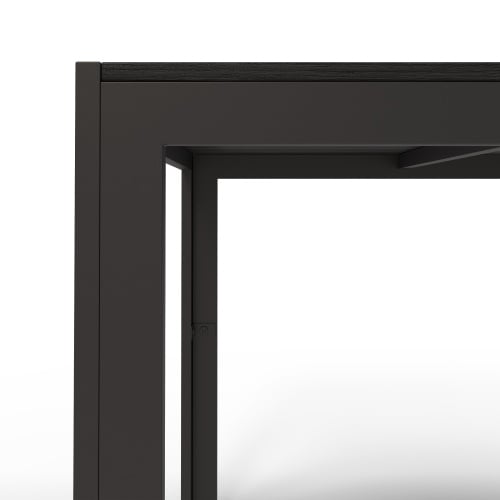 Stół ogrodowy Rillo 190 cm, aluminiowy, czarny, polywood