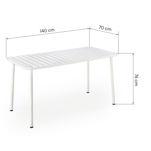 Stół prostokątny Bosco 140 cm, biały